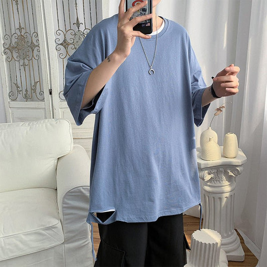 Round collar Solid color short sleeve - Sophinity