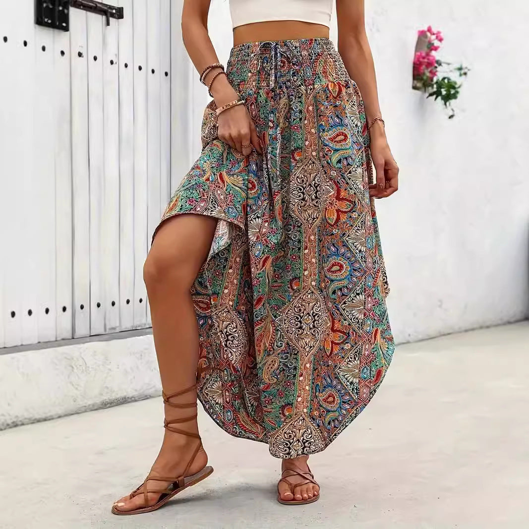 Personality Printed A- Line Skirt Casual - Sophinity