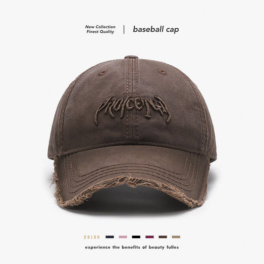 Letter Three - dimensional Embroidery Soft Top Burr Men's Baseball Cap - Sophinity
