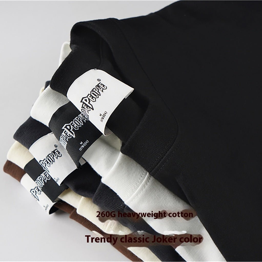 American 260g Heavy Cotton Short Sleeve T-shirt Men - Sophinity