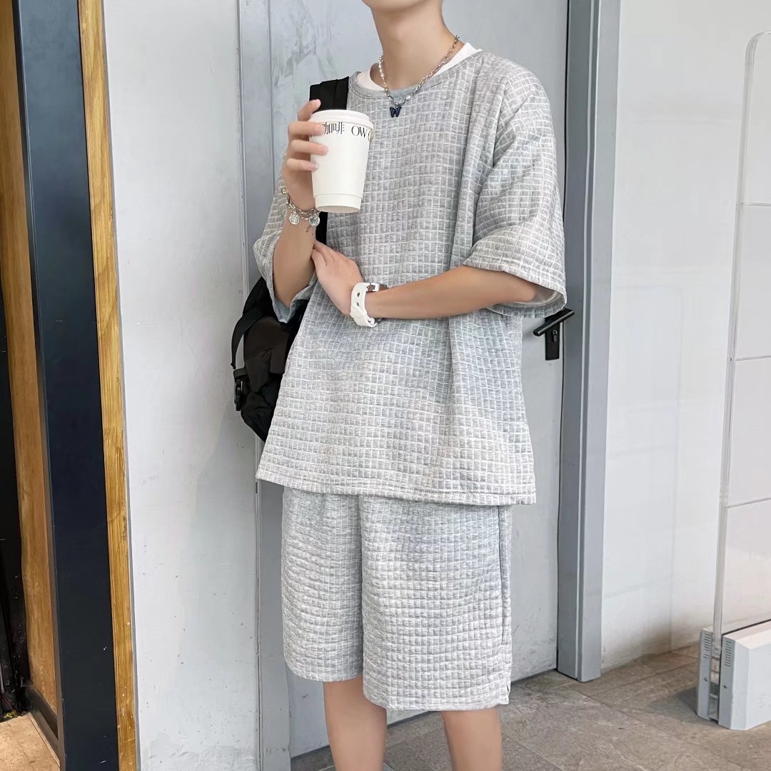 Loose Short Sleeve T-shirt Shorts Trendy Handsome Casual Two - piece Suit - Sophinity