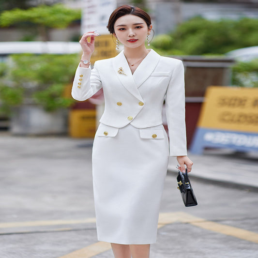 New Temperament Leisure Formal White Blazer For Women - Sophinity