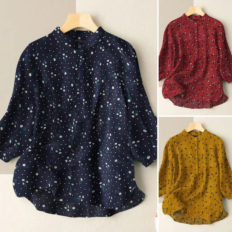 Women's Casual Loose Printed Shirt - Sophinity