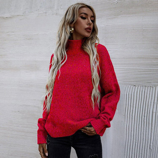 Loose Round Neck Pullover Cable - knit Sweater Women's Clothing - Sophinity