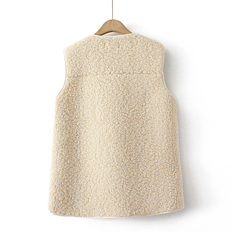 Lambswool Vest Plus Size Women's Clothing Composite Suede Nap - Sophinity