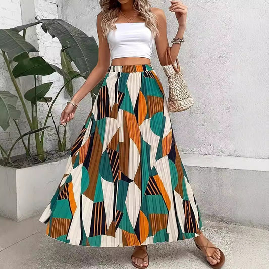 Women's Fashion Casual Printing Skirt - Sophinity
