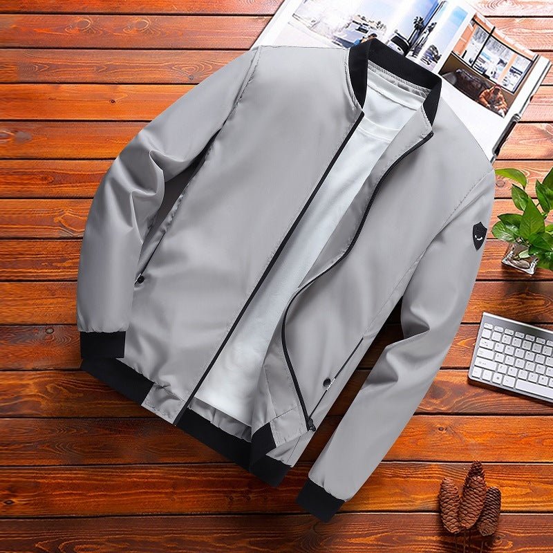 Spring And Autumn Korean Slim - fit Solid Color Coat Men's Jacket - Sophinity