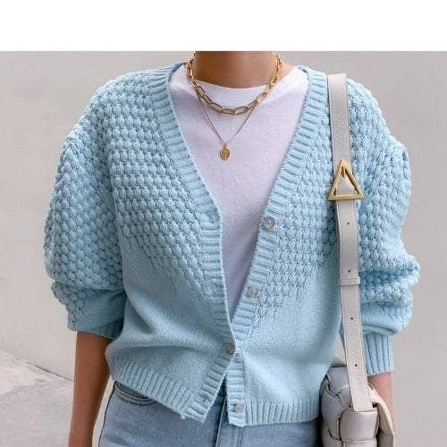 All-match twist knit jacket - Sophinity