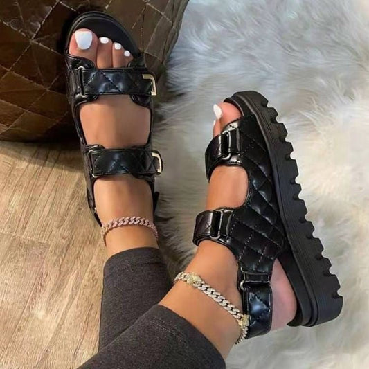 Velcro Platform Sandals - Sophinity