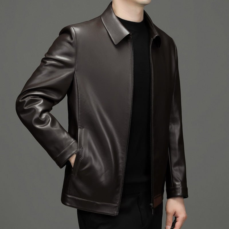 Short PU Leather Business Lapel Autumn Clothing - Sophinity
