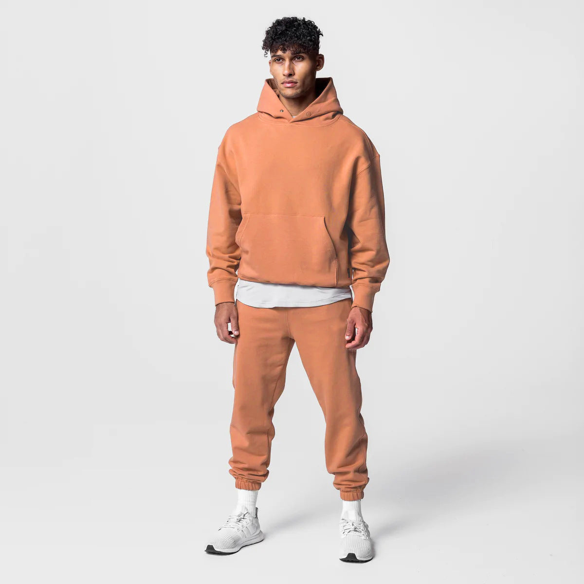 Men's Thick Cotton Hoodies Training Sets Casual Sports Kits Pullover Hooded Top With Pants Sweatshirts Gym Running Tracksuits - Sophinity