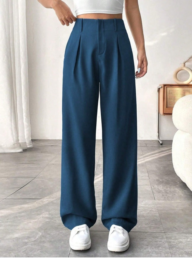 Autumn And Winter High Waist All-matching Wide Leg Leisure Suit Pants For Women - Sophinity