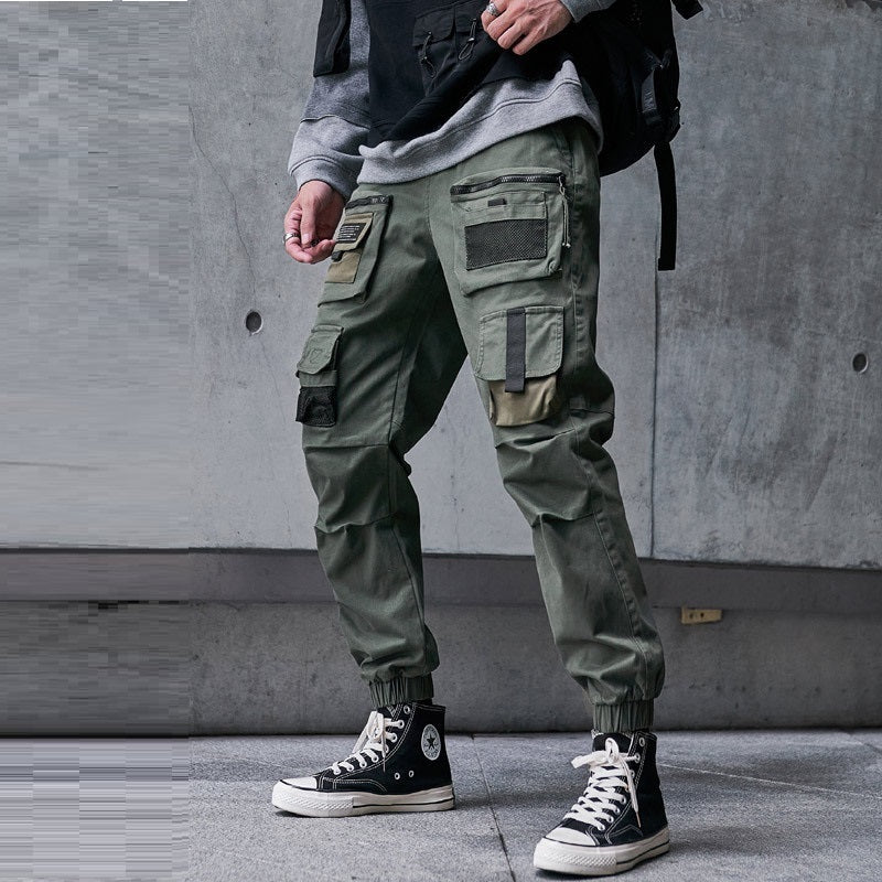 Casual Pants Brand High Street Mechanical Style Trousers