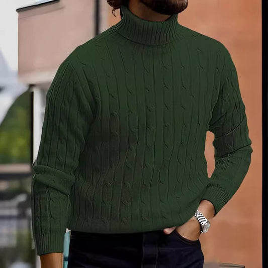 Men's Turtleneck Long Sleeve Sweater Casual Sweater Top - Sophinity