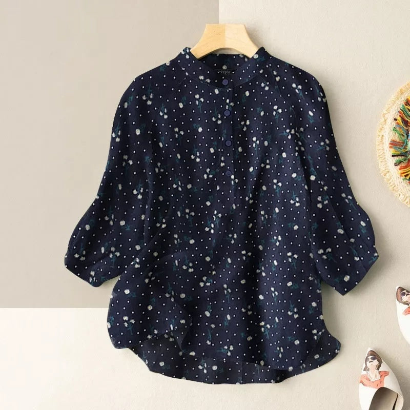 Women's Casual Loose Printed Shirt - Sophinity