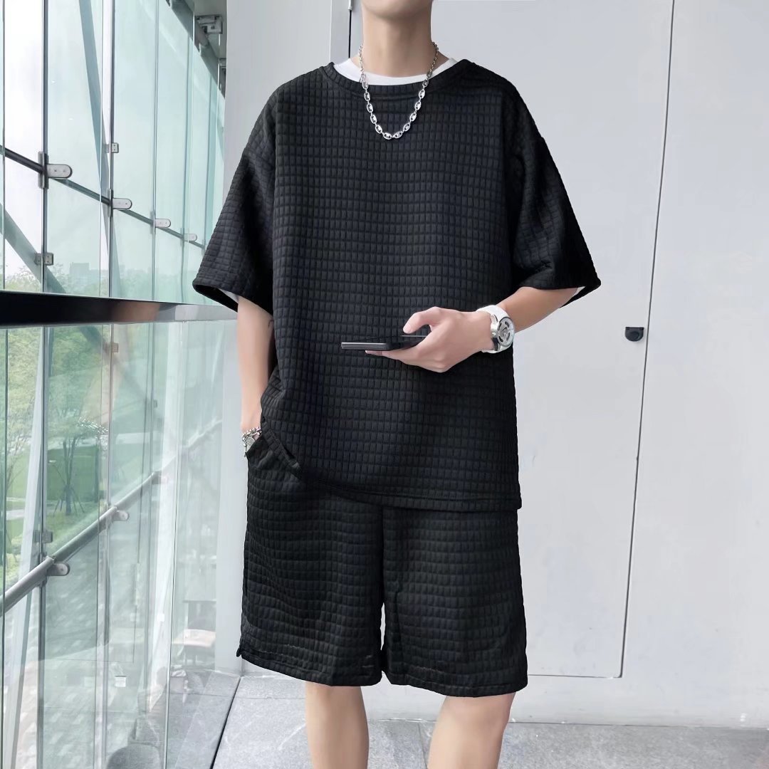 Loose Short Sleeve T-shirt Shorts Trendy Handsome Casual Two - piece Suit - Sophinity