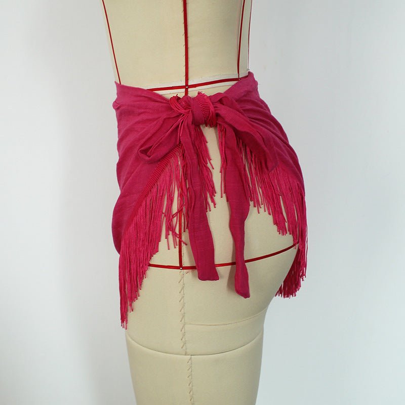 Ladies Seaside Vacation Fringed Beach Dress Sun Protection - Sophinity