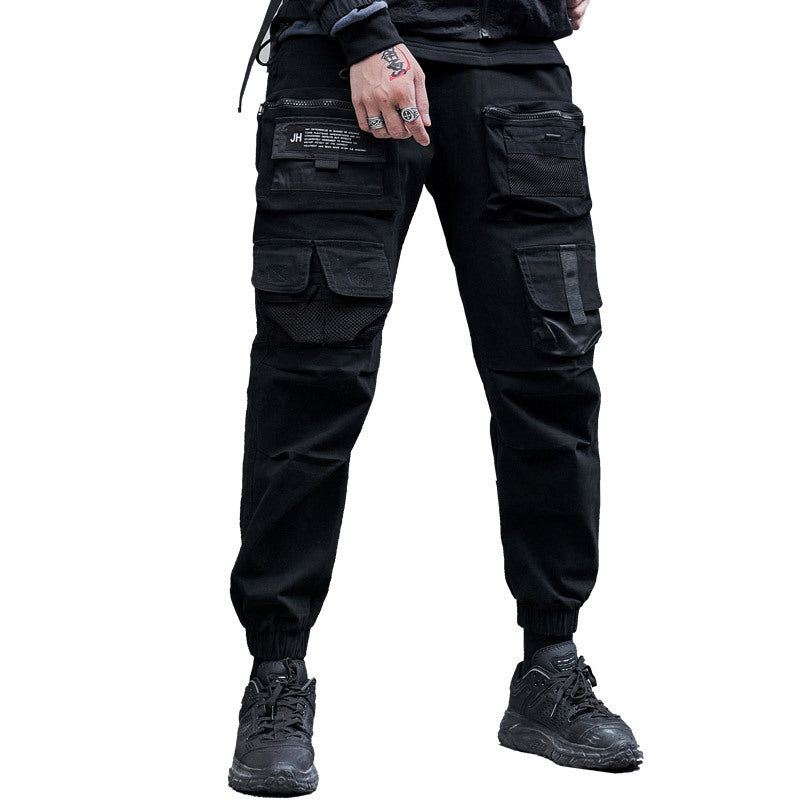 Casual Pants Brand High Street Mechanical Style Trousers