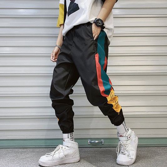 summer men's sports pants Korean version of the trend loose casual Harlan sweatpants men's beam feet pants men's tide - Sophinity