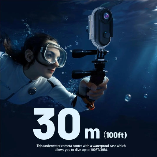 4K UHD & 1080P FHD Mini Body Camera 128GB POV Wearable Camcorder for Vlogging Security Sports | Portable Small Cam with Accessories, Black