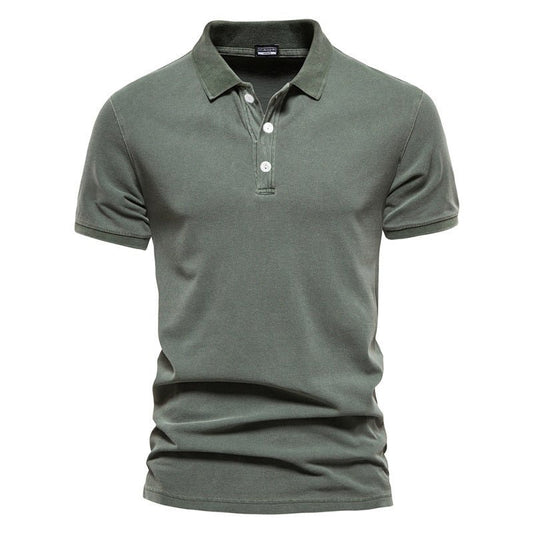 Lapel European And American Sports Men Twill Short Sleeve - Sophinity