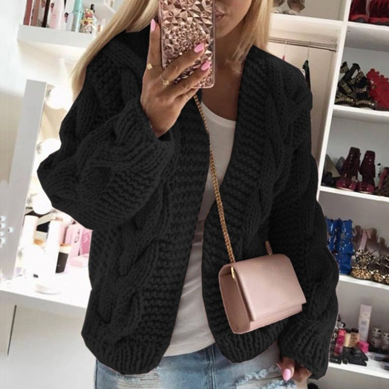 Twist hat cardigan sweater - Sophinity