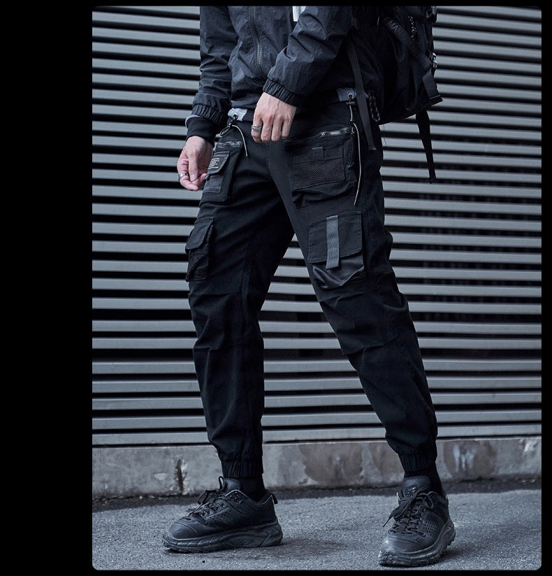 Casual Pants Brand High Street Mechanical Style Trousers
