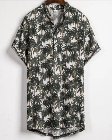 Slim shirt men contrast color printing shirt men - Sophinity