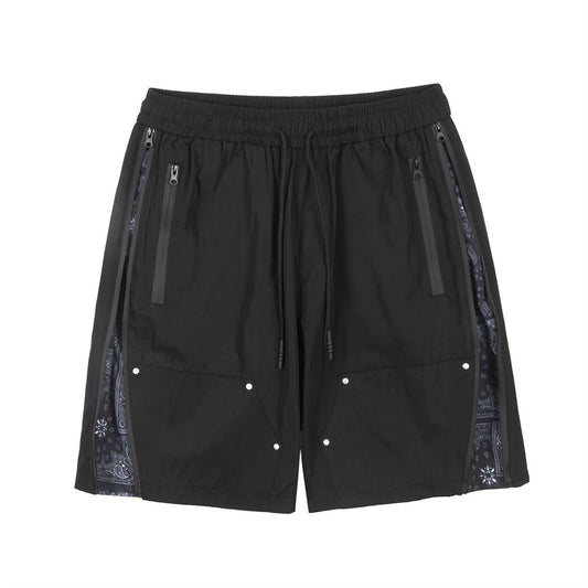 Mechanical Style Workwear Shorts Men's Summer American High Street