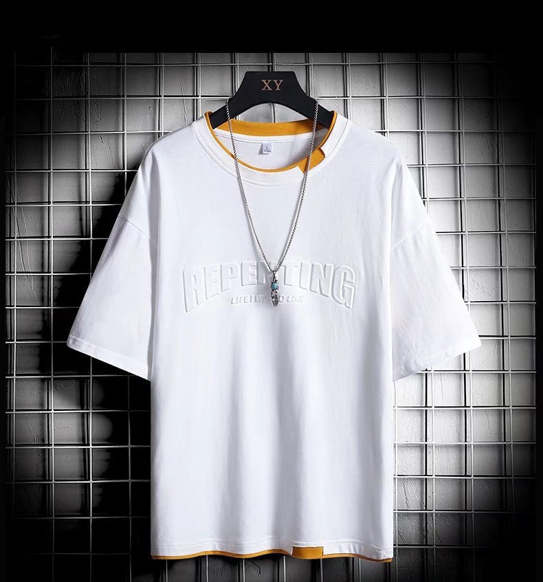 Fake Two - piece Casual Bottoming Shirt Summer Short - sleeved - Sophinity