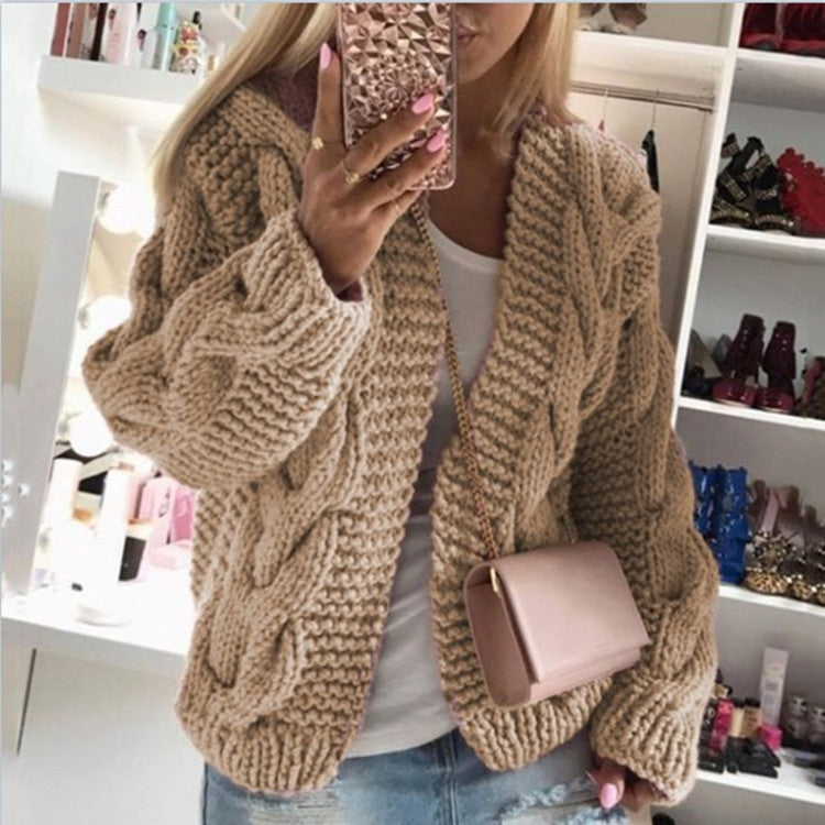 Twist hat cardigan sweater - Sophinity
