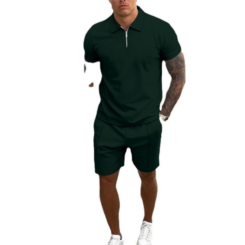 Men's Short - sleeved Shorts Casual Suit Two - piece Suit - Sophinity
