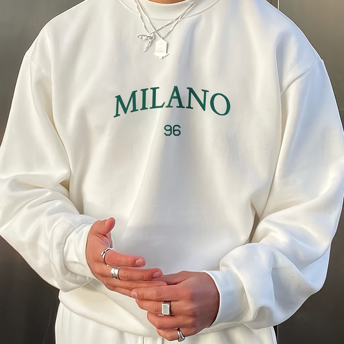 Men's Round - neck Sweater Casual Versatile Long Sleeves - Sophinity