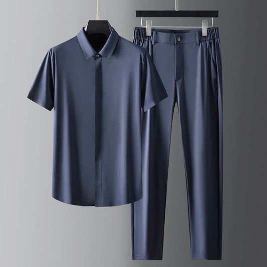 Fashion Business Men's Short - sleeve Shirt Suit - Sophinity
