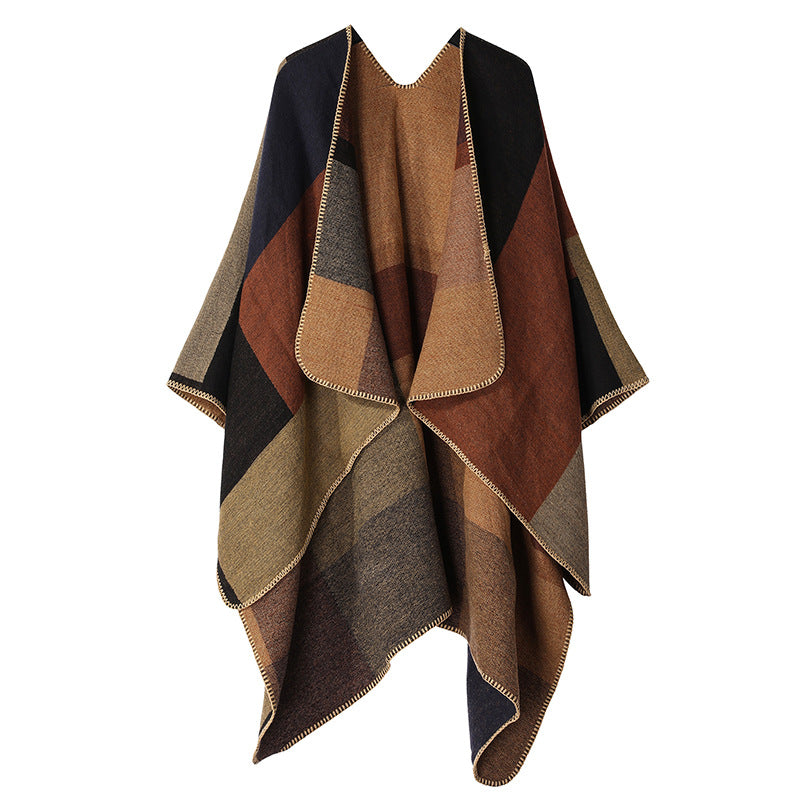 Autumn And Winter Cashmere-like Ethnic Shawl Yunnan Tourism Cape Cloak - Sophinity
