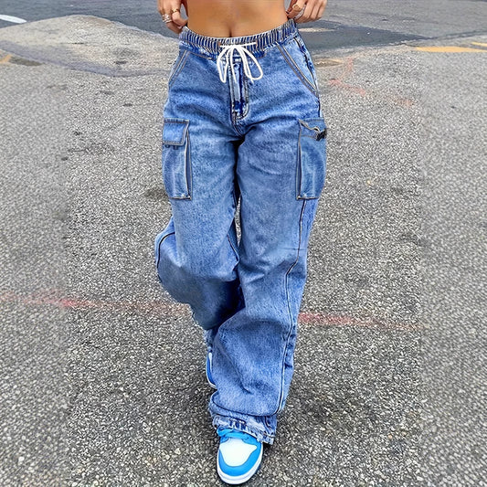 American Retro Workwear Jeans Women's New Slimming Loose - Sophinity
