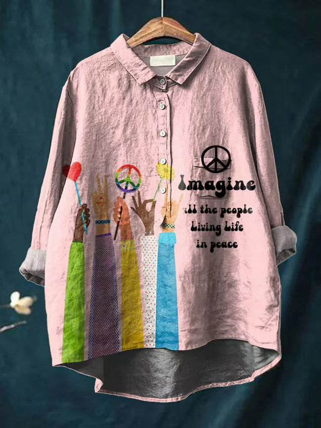 Ladies Fashion New Casual Shirt Animal Print Shirt - Sophinity