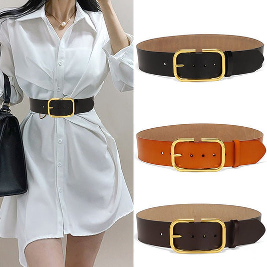 Women's Cowhide Wide Belt Waist Seal - Sophinity