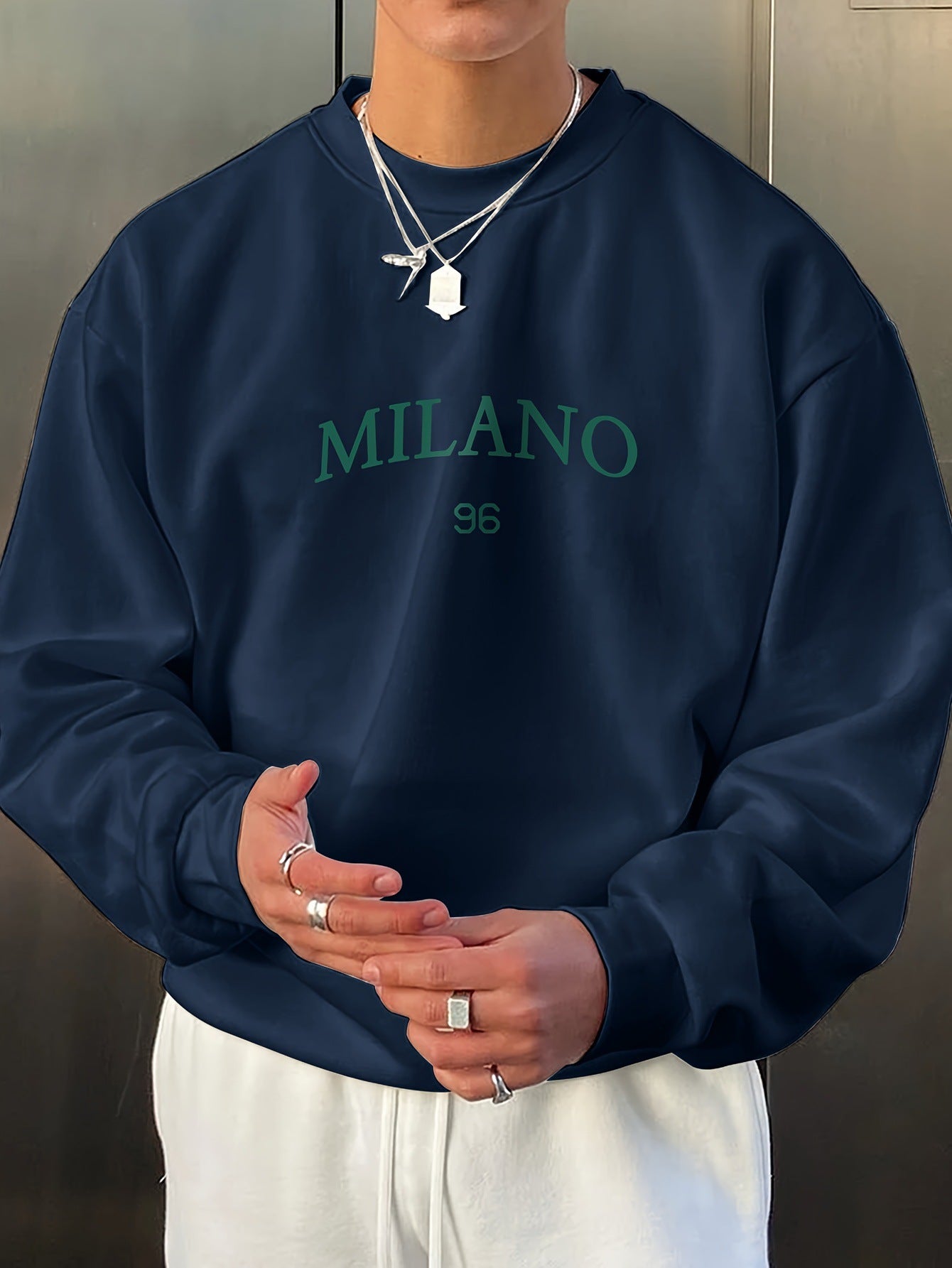 Men's Round - neck Sweater Casual Versatile Long Sleeves - Sophinity