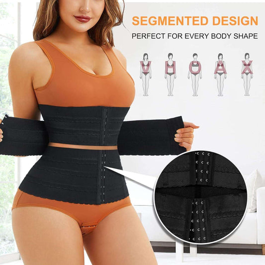 Women's Solid Color Simple Sports Belt Breasted Belly Contracting Waist Shaping Belt - Sophinity