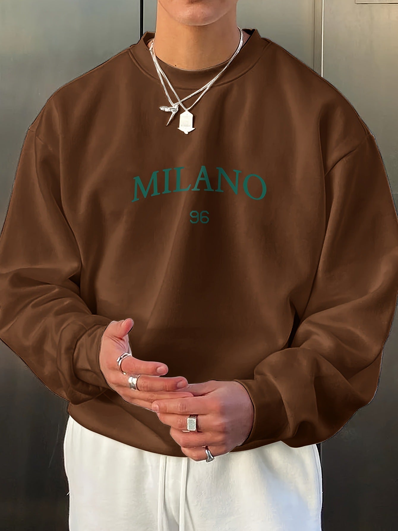 Men's Round - neck Sweater Casual Versatile Long Sleeves - Sophinity