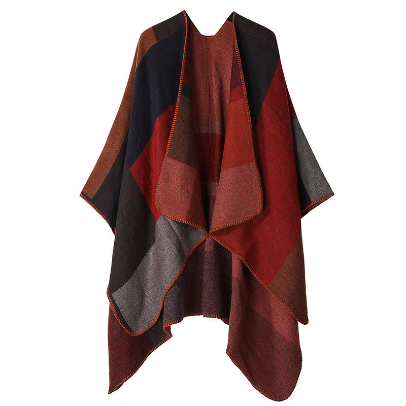 Autumn And Winter Cashmere-like Ethnic Shawl Yunnan Tourism Cape Cloak - Sophinity