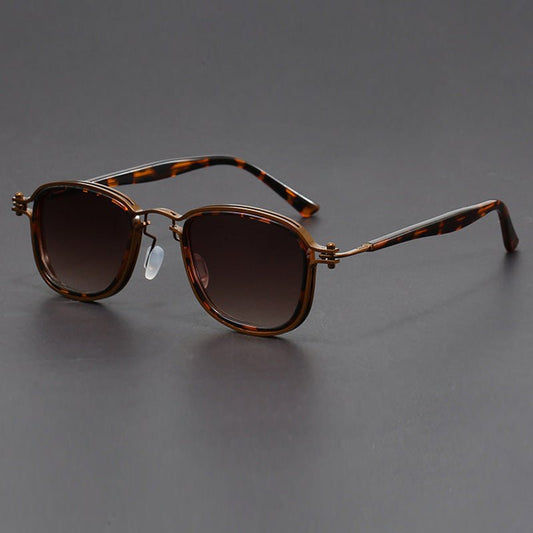 Plastic Metal Retro Square Frame Sunglasses - Sophinity