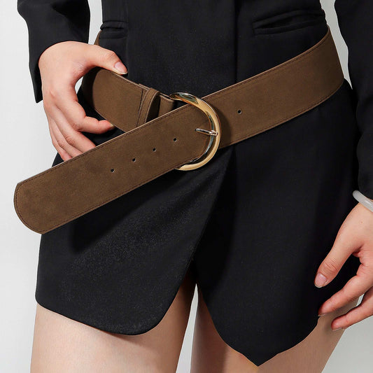 Metal Pin Buckle Versatile Retro Simple Wide Belt Men And Women Belt - Sophinity