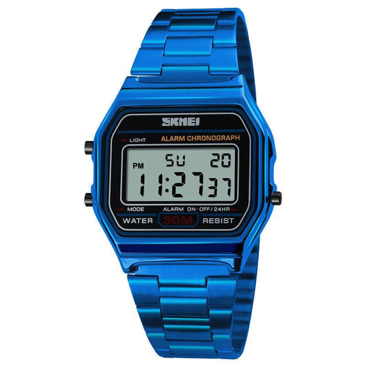 Mens Retro Electronic Watch Steel Band Lightweight Watch - Sophinity