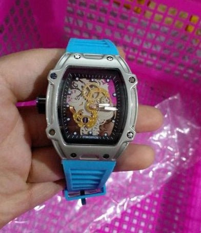 Two Hands Turn Dial Personalized Skeleton Transparent Quartz Watch - Sophinity