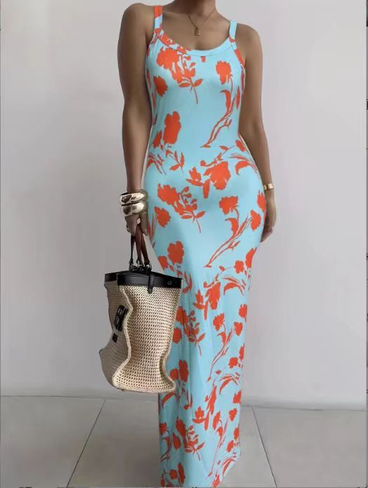 Summer New Style White Suspender Slim Fit Skinny Long Dress - Sophinity