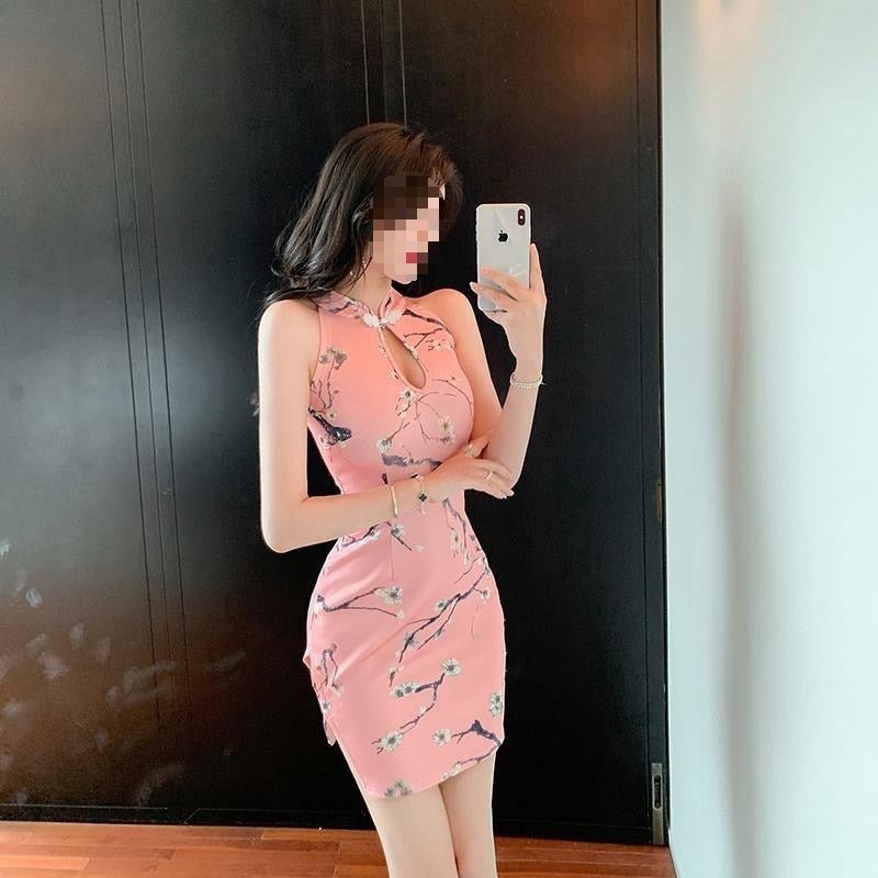 Young Girl Summer Vintage Printed Short Dress - Sophinity