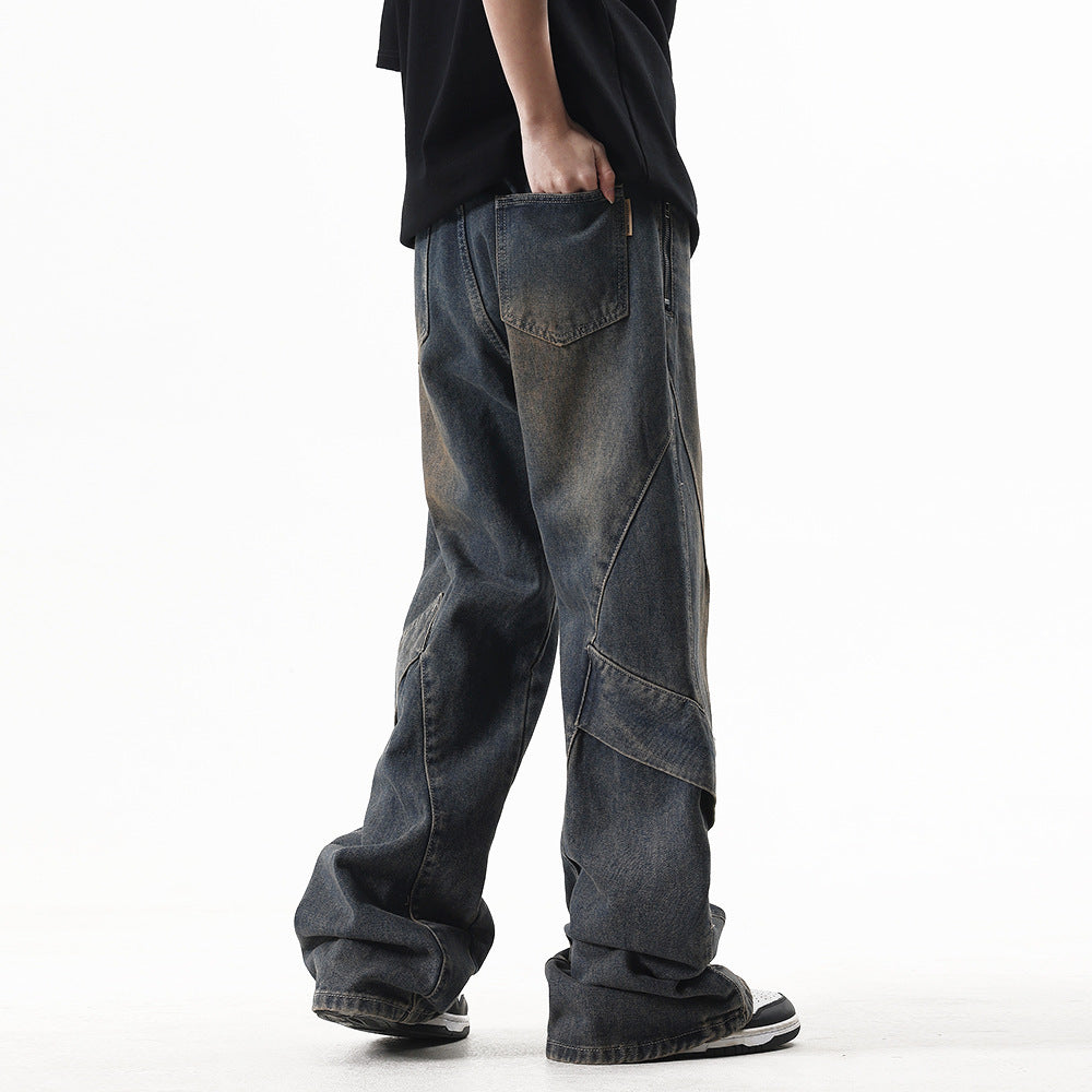Washed Old Cargo Jeans Men And Women - Sophinity