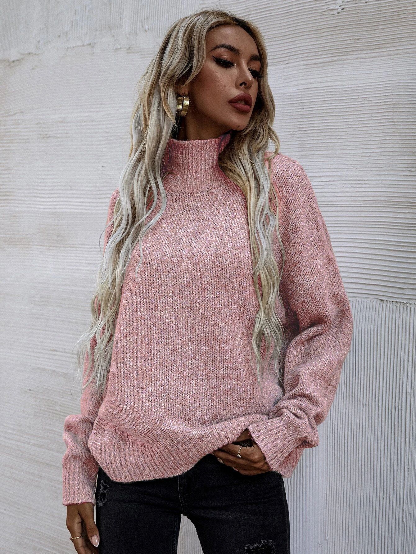 Loose Round Neck Pullover Cable - knit Sweater Women's Clothing - Sophinity